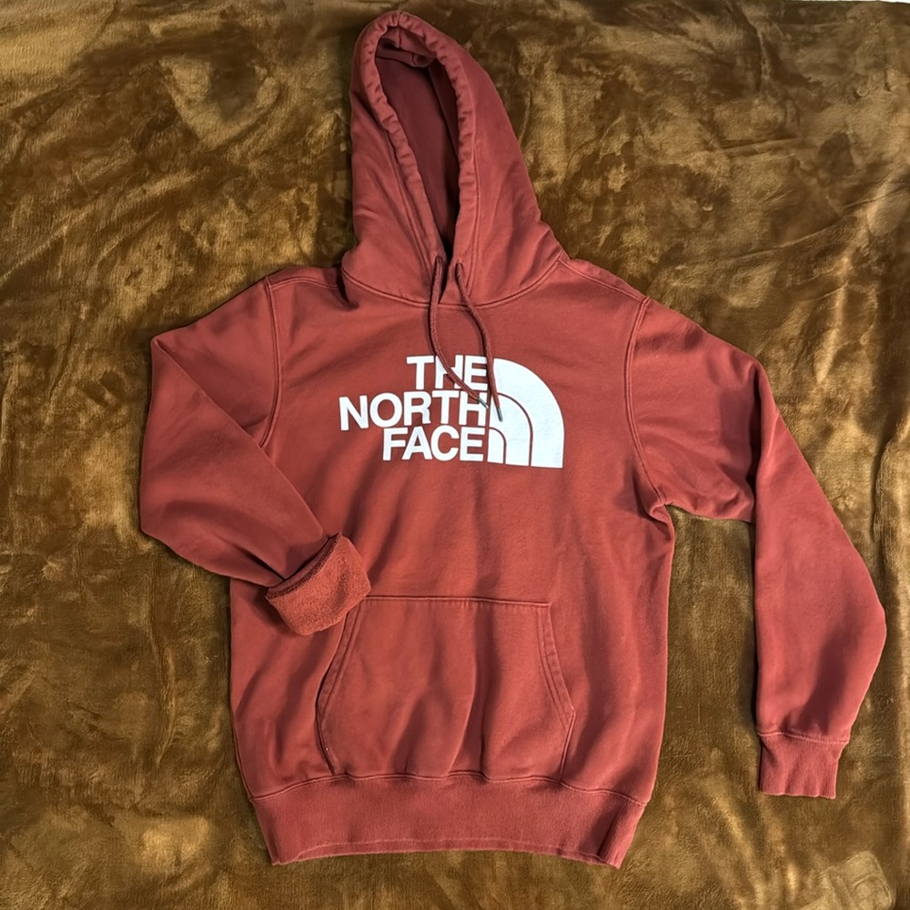 Red - North Face Hoodie- Very gently used- size medium